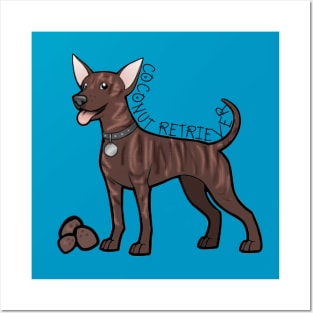 Coconut Retriever (brindle) Posters and Art